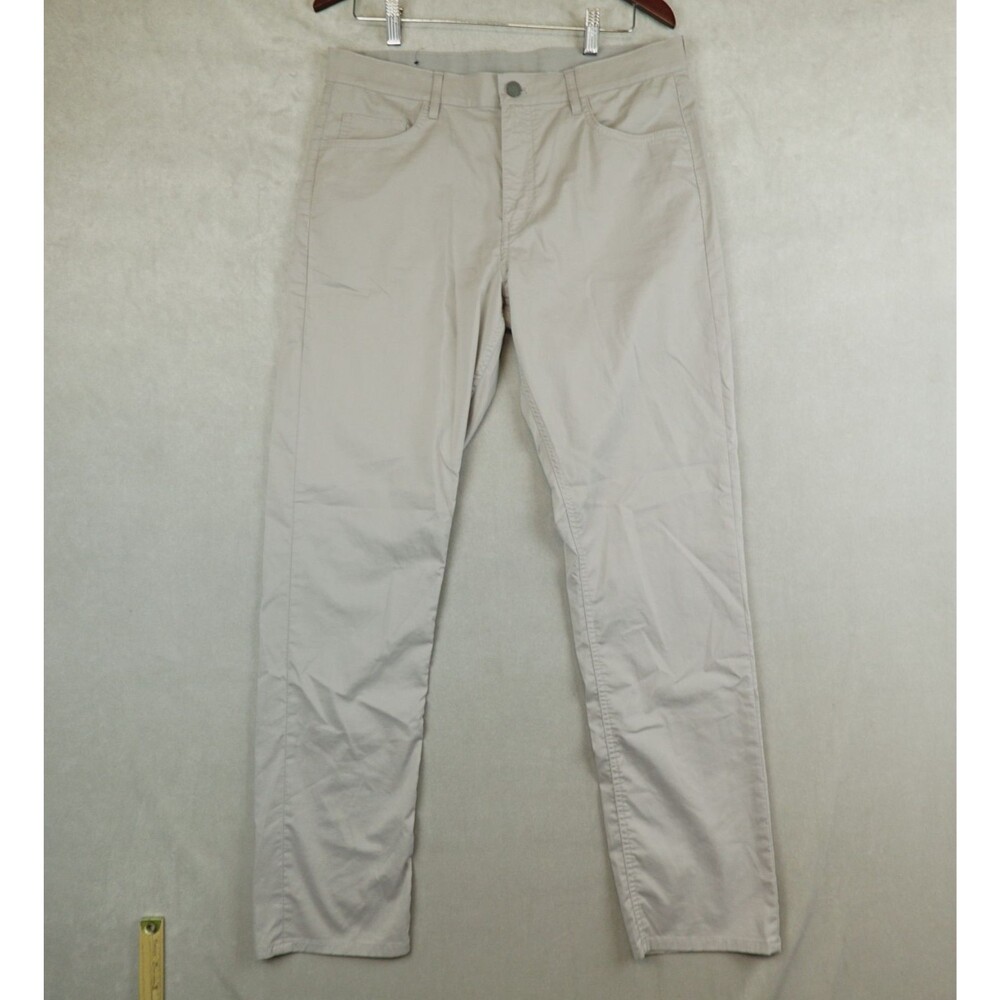 Faherty Reserve Movement Pants Mens 33x32 Fossil 5 Pocket Performance Stretch